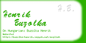 henrik buzolka business card